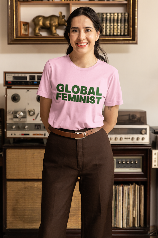 GLOBAL FEMINIST SWEET PINK UNISEX TSHIRT